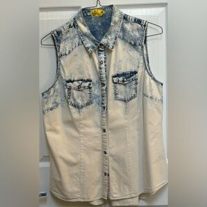 FREE Maurices distressed denim-like tank top